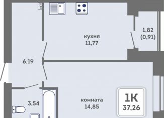 Продажа однокомнатной квартиры, 37.3 м2, Пермь, Кировский район