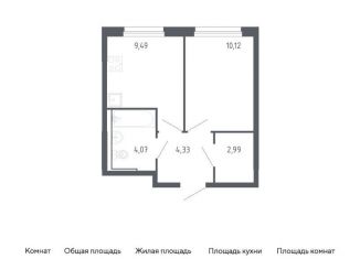 1-ком. квартира на продажу, 31 м2, Тюменская область, жилой комплекс Чаркова 72, 2.1