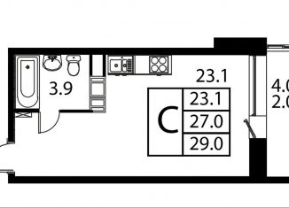 Продажа 1-ком. квартиры, 29 м2, Домодедово