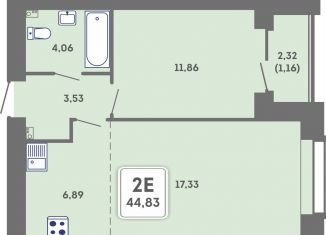 Продажа 2-комнатной квартиры, 44.8 м2, Пермский край