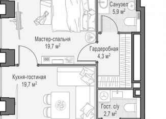 Продается однокомнатная квартира, 56.4 м2, Москва, метро Улица 1905 года