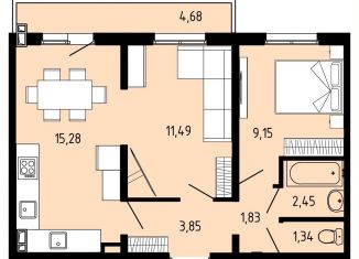 Продается 3-комнатная квартира, 46.8 м2, Пермский край, Балтийская улица, 2