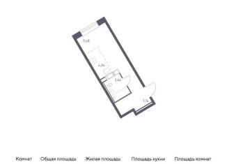 Продаю квартиру студию, 24.3 м2, Москва, жилой комплекс Эко Бунино, 14.2