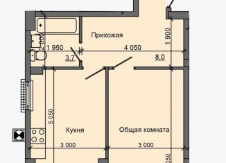 1-комнатная квартира на продажу, 43 м2, село Мирное, Щедрая улица, 2