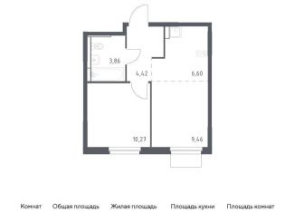 Однокомнатная квартира на продажу, 34.6 м2, Московская область, жилой комплекс Мытищи Парк, к5