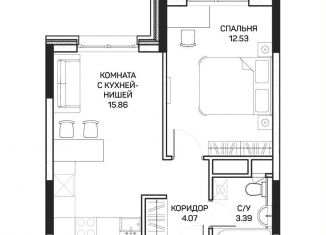 Продается 1-комнатная квартира, 36.1 м2, Москва, улица Корнейчука, 27с7, район Бибирево