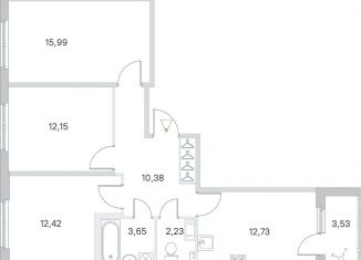 Продам 3-комнатную квартиру, 71.3 м2, посёлок Стрельна, ЖК Любоград