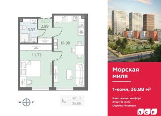 Продам 1-ком. квартиру, 36.9 м2, Санкт-Петербург, ЖК Морская миля