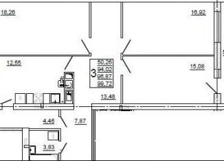 Продажа трехкомнатной квартиры, 99.7 м2, Смоленск, улица Крупской, 54Б