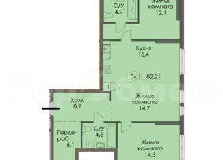 Продается 3-комнатная квартира, 82 м2, Москва, Кронштадтский бульвар, 9к3, САО