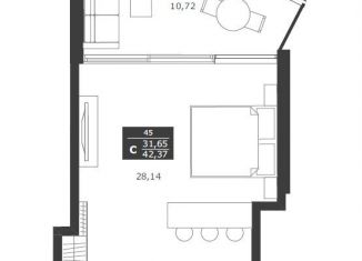 Продаю квартиру студию, 42.4 м2, Крым