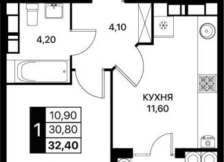 Продаю 1-ком. квартиру, 32.4 м2, Ростовская область