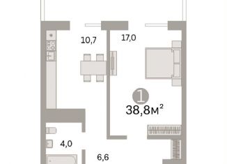 Продажа 1-ком. квартиры, 38.8 м2, Краснодар, улица Гидростроителей, 59/2лит1, ЖК Мелодия