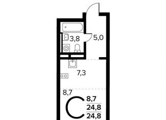 Продажа квартиры студии, 24.8 м2, поселение Десёновское