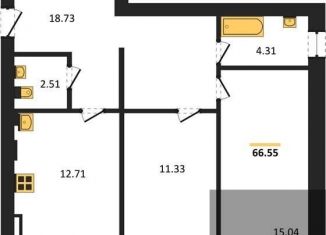 Продаю 2-ком. квартиру, 66.6 м2, село Александровка