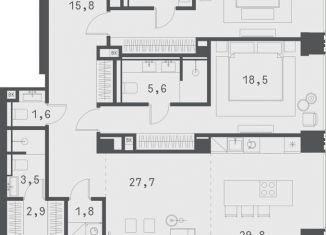 3-ком. квартира на продажу, 120.2 м2, Москва, Садовая-Сухаревская улица, 14с1, метро Сухаревская