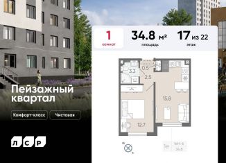 Продается однокомнатная квартира, 34.8 м2, Санкт-Петербург, метро Академическая