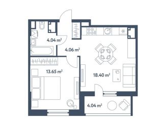 Продажа двухкомнатной квартиры, 42.2 м2, Москва, жилой комплекс Светлый Мир Станция Л, к8, ЖК Светлый Мир Станция Л