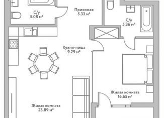 Продается двухкомнатная квартира, 68.6 м2, Новосибирск, Дачное шоссе, 20к12В