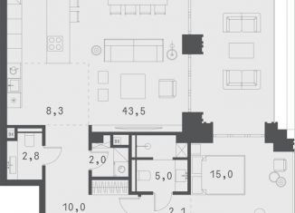 Продаю двухкомнатную квартиру, 118.4 м2, Москва, Садовая-Сухаревская улица, 14с1, метро Сухаревская