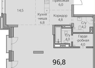 Продам двухкомнатную квартиру, 96.8 м2, Новосибирск, Овражная улица, 2А, Заельцовский район