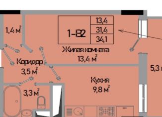 Продам 1-комнатную квартиру, 34.1 м2, Московская область, жилой комплекс Ступино Сити, 6