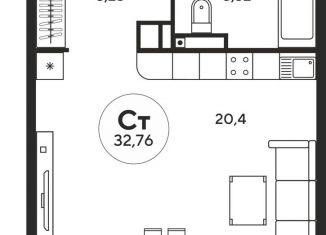 Продаю квартиру студию, 32 м2, Ростов-на-Дону, ЖК Гринсайд