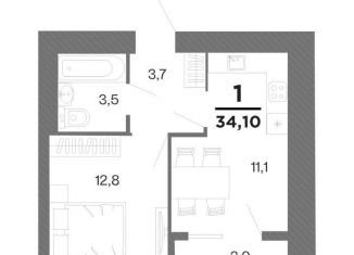 Продаю 1-комнатную квартиру, 32.6 м2, Рязанская область