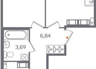 2-комнатная квартира на продажу, 65.6 м2, Санкт-Петербург, метро Выборгская