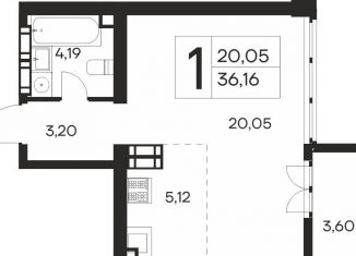 Продажа однокомнатной квартиры, 36.2 м2, Ялта