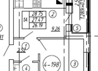 Продается 1-ком. квартира, 28.8 м2, Калининград, Суздальская улица, 15, Ленинградский район