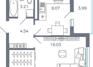 Продам однокомнатную квартиру, 33.9 м2, село Николаевка