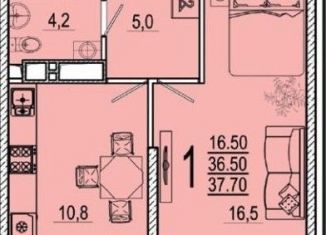 Продается однокомнатная квартира, 37.7 м2, Новороссийск, ЖК Клевер