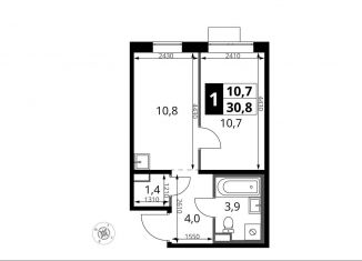 Продаю 1-комнатную квартиру, 30.8 м2, поселение Московский, жилой комплекс 1-й Саларьевский, 1