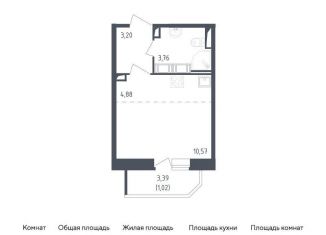 Продам квартиру студию, 23.4 м2, Санкт-Петербург, жилой комплекс Живи в Рыбацком, 5