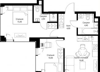 Продам 2-ком. квартиру, 52 м2, Москва, Верейская улица, 29с35, ЗАО