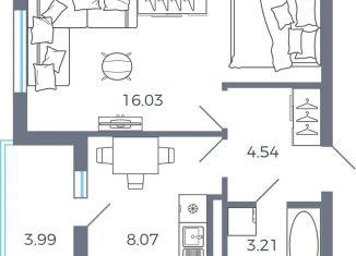 Продается 1-комнатная квартира, 33.9 м2, село Николаевка