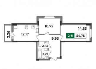 Продажа 2-комнатной квартиры, 54.8 м2, Владимирская область, Еловая улица, 11