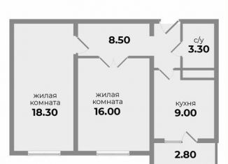 Двухкомнатная квартира на продажу, 50 м2, Михайловск, Прекрасная улица, 17