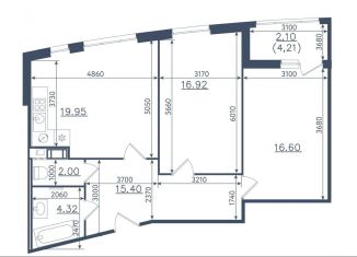 Продам 3-ком. квартиру, 77.3 м2, Сестрорецк, ЖК Светлый Мир Внутри