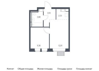 Продается однокомнатная квартира, 32.5 м2, Московская область