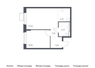 1-комнатная квартира на продажу, 40.8 м2, посёлок Жилино-1, жилой комплекс Егорово Парк, к3.2, ЖК Егорово Парк