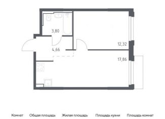 Продам 1-ком. квартиру, 38.6 м2, Москва, жилой комплекс Квартал Герцена, к2, метро Зябликово