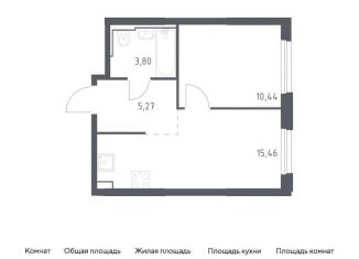 Продам 1-ком. квартиру, 35 м2, Москва, жилой комплекс Квартал Герцена, к2, метро Орехово