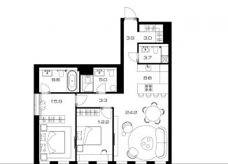 Продам 3-ком. квартиру, 86.4 м2, Москва, Ленинский проспект, 38, метро Ленинский проспект