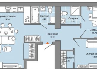 Продажа 3-ком. квартиры, 70 м2, Пермь