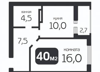 Продажа 1-ком. квартиры, 40 м2, Ростовская область, проспект 40-летия Победы, 111/3