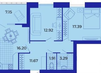 Продам 2-ком. квартиру, 70.9 м2, Брянск