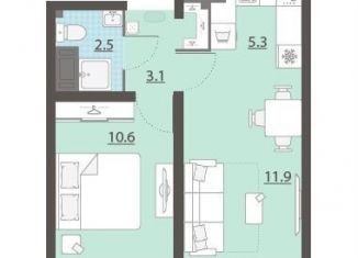 Продается однокомнатная квартира, 33.4 м2, Екатеринбург, жилой комплекс Хрустальные Ключи, 5к4, ЖК Хрустальные Ключи