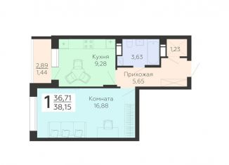 Продам 1-комнатную квартиру, 38.2 м2, Воронеж, Коминтерновский район, Покровская улица, 19